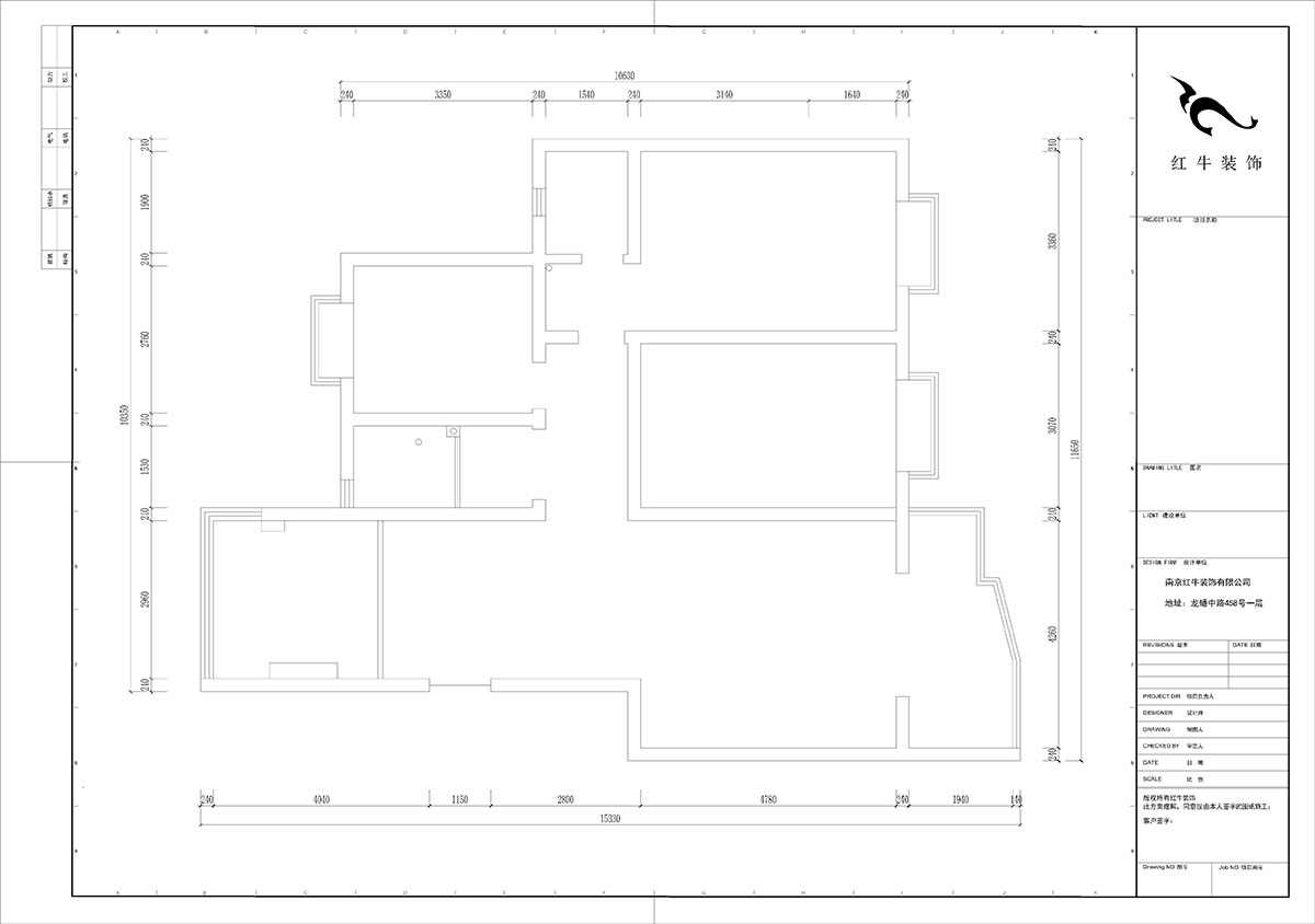 陆利民｜枫丹白露城市花园32-301-126㎡-现代简约风格｜3室2厅2卫｜旧房装修｜半包9万｜00_01原始结构图